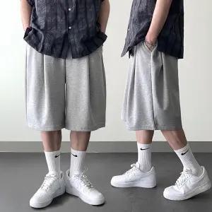 [모노폴로지]1+1 남자와이드반바지 회색반바지 남성벌룬반바지