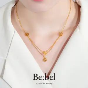 순금목걸이 7.5g 24k 여자 디자인 플라워 비벨 두돈 2돈