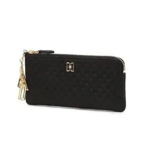 [닥스](강남점)DCWA5F518BK [25FW][LOUIS DD] 블랙 DD 로고패턴 소가죽 슬림 지퍼장지갑