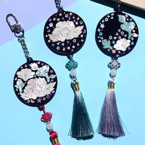 자개공예 나전칠기 DIY 전통 무궁화 키링 만들기 키트 / 외국인선물 한국기념품 호국보훈의 달 나라사랑