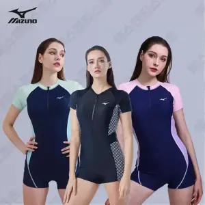 미즈노 MIZUNO 여성 수영복 반전신 반신 3부 반팔 실내수영장 강습 초급 바다 휴가