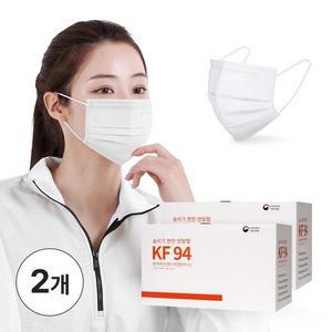 퓨어네이처 국산 볼밀착특허 KF94 덴탈형마스크 벌크포장 화이트 소형 2박스 총 100매