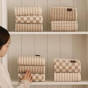 [디어리얼] 먼지없는 항균 수건 선물세트 10P 밀크티