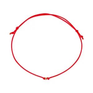 갤러리아 [비앤비골드] 당일발송 14K 미니 골드볼 실크끈 레드 실팔찌 KNB41498