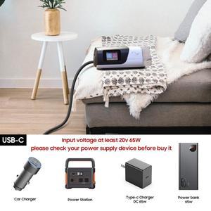 ResMed AirSense 11 Air Airmini 24V 2.71A CPAP 충전기 0.83A DC 컨버터 케이블용 65W 20V PD USB-C 유형