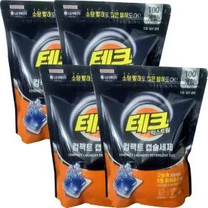 테크 익스트림 컴팩트 캡슐세제 100개입 4개