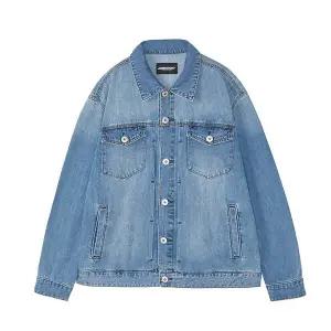 남) 저온스 난스판 올약워싱 세미오버핏 데님자켓_AM1DDJ101-LB