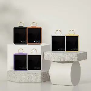 [비유어산타] 갤럭시 Z플립7 케이스 링 지갑 국산 인조가죽 힌지보호 아방가르드 2종 (카드포켓 1개, 카드포켓 3개)