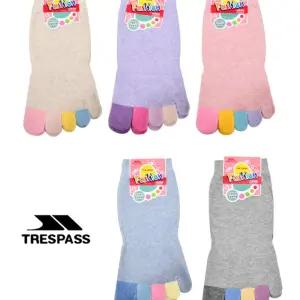 (트레스패스) 숙녀 컬러풀 발가락 포인트 매니큐 단목 양말 5족/여성/여자/스포츠/기능성/무좀/운동/여성용