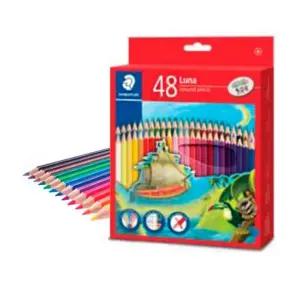스테들러 136 루나 색연필 48색세트/연필/아기/미니/우드/점보/컬러/펜슬/컬러링북/워터/칼라/단색/틴케이