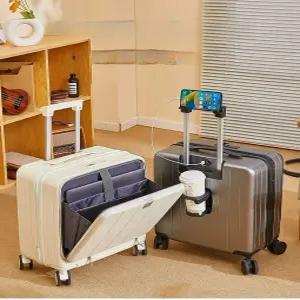 오늘의하루 전면오픈캐리어 정사각형캐리어 노트북캐리어 18인치 20인치 기내식캐리어