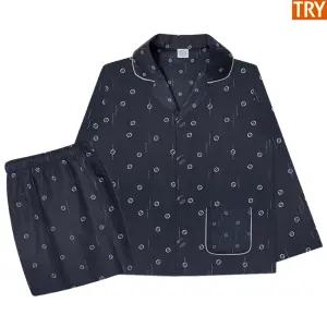 트라이 남자 60수 순면 긴팔 파자마 잠옷 상하 세트 J08