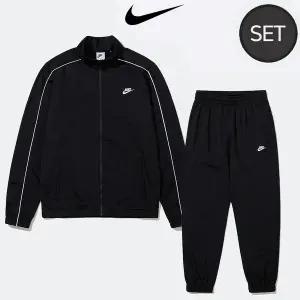 [나이키](세트)나이키 클럽 폴리 니트 트랙 수트 트레이닝복 HV1445 블랙