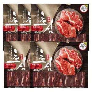 초심 명품 소고기 슬라이스 400g x 5개 대용량 강아지간식 육포