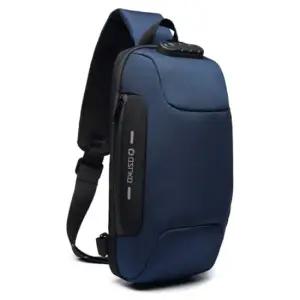 남성 데일리 패션 여행 슬링백 USB 포트 가방 네이비 남자미니크로스백 남자크로스백 남자슬링백