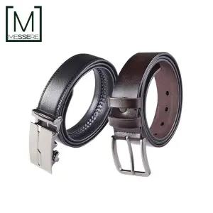 (미리주문) [MESSERE] 메세르 천연 소가죽 벨트 1+1(정장용+캐쥬얼용)