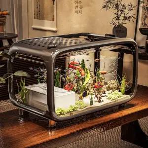 가정용 생태 어항 신형 미니 금붕어 수족관 탁상용 일체형 필터