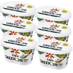 빙그레 요플레 그릭 마일드 요거트 무가당 플레인 400g(6입)