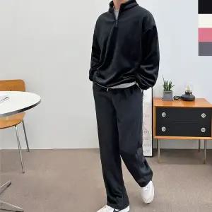 GBB CBST108M 남자기모반집업골덴와이드 밍크 일자청바지 밴딩팬츠