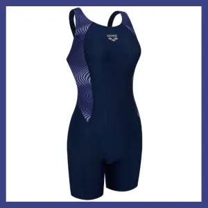 아레나 브랜드수영복 강습 예쁜 여자수영복 웨이비NVY U백 편한 여성 4부 반신수영복 아쿠아로빅