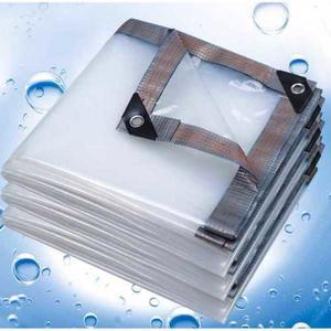 투명 PVC 방수포 덮개 비 두꺼운 다용도 처마 타포린 천막 방풍 비닐 6m