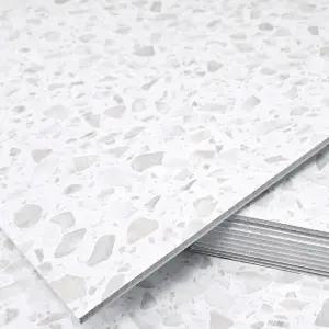 3T 점착식 데코타일 무광 테라조 화이트 그레이 GD-TL-20