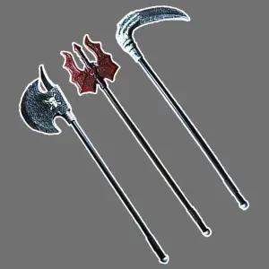 할로윈 사신 무기 장난감 낫 칼 아이템 도끼 해골손 삼지창 악마 가짜 소품 모형 코스프레