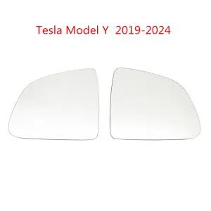 Tesla Model Y 용 사이드 미러 유리 2024 HD 가열 백미러 렌즈 자동차 액세서리