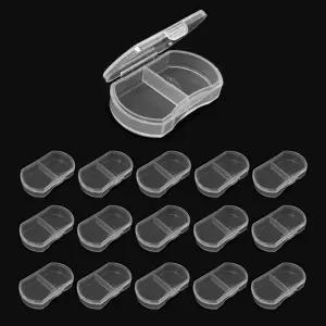 휴대용 약통 케이스15개 귀걸이 수납 여행용 알약 밀폐 2구케이스