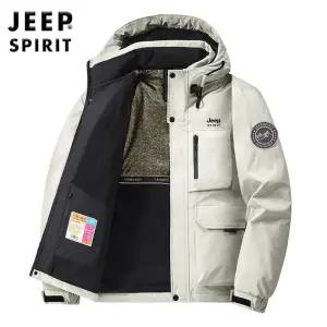 JEEP SPIRIT 남성용 코튼 재킷 가을 겨울 아웃도어 따뜻한 바람막이점퍼