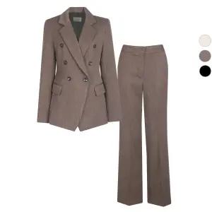 SET 여성 리베 겨울 더블 정장 울자켓+팬츠 세트