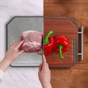 [칼집 변색없는] 야무진살림 나무 스텐 양면 우드도마