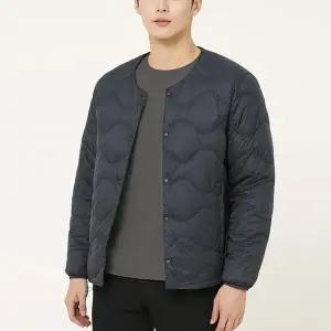 [디바옴므]투웨이 덕다운 항아리퀄팅 경량 패딩 자켓 점퍼 라운드 브이넥 오리털