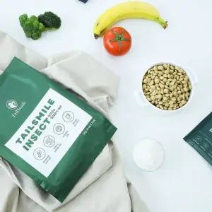 테일스마일 반습식 강아지 눈물 곤충 사료 1kg