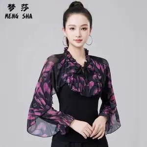 방송댄스의상 라인댄스복 댄스스포츠 라틴 줌바 상의 여성 사교