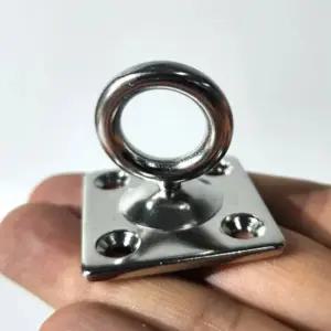 360도 회전 스테인리스 천장 고리 벽 고정 행거 아이 플레이트 35mm 사각 피스 앙카 풀세트