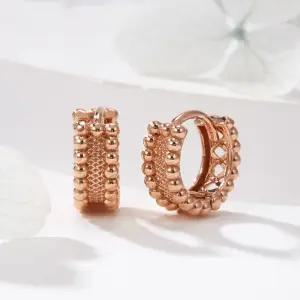 14K 로렛트 지그재그 컷팅 원터치 링 귀걸이 S 한쌍 PNE42198