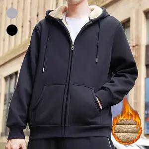 남녀공용 양털 뽀글이 후드집업 루즈핏 빅사이즈 후리스 후드티 플리스 자켓 커플 캠핑룩