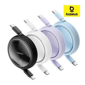 [베이스어스] 릴 케이블 C타입 고속 데이터 초고속 충전 케이블 100W 1m