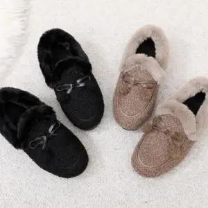 여성 털 모카신 겨울 방한 보온 기모 안감 신발 운동화