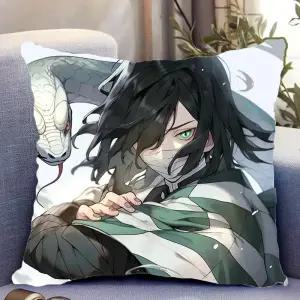 블루바구니 귀멸의칼날 이구로 오바나이 캐릭터 양면 쿠션 소파 베개 선물