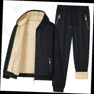 남성 기모 트레이닝복 양털 안감 후드 집업 조거팬츠 겨울 운동복 세트