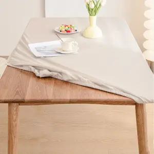가죽 신축성 방수 식탁보 있는 70x120 커버 생활방수 베이지