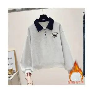 여자 데일리 맨투맨 세 주니어 가을 겨울 이너 중학생 기모 도톰 SPO마켓4