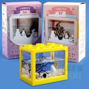 레츠 블럭어항 마리모키트 미니수족관 마리모집 초미니수족관