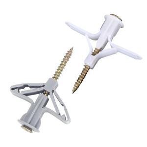 10 세트/팩 플라스틱 비행기 확장 파이프 커튼 커튼 석고 보드  벽 나사 3.5x50 + 앵커 8x50 플러그 업 노