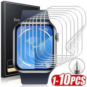 Apple Watch Series 10 9 하이드로 겔 필름 소프트 HD 화면 보호기 IWatch S10 42mm 46mm S9 41mm 45mm Smartwatch 액세서리