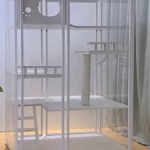 놀이터 호텔 고양이 투명 캣케이지 강아지 실내 격리장 A형