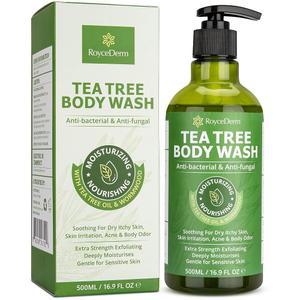 항진균 바디 워시 & 비누, 티트리 워시, 향균 여드름 오일을 사용한 자연 - 16.9 Fl Oz Body Wash