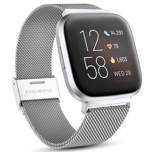 여성용 / 라이트 SE 2 밴드와 호환되는 말레단 메탈 밴드 스마트 워치용 조절 가능한 스테인리스 스틸 교체 손목 실버